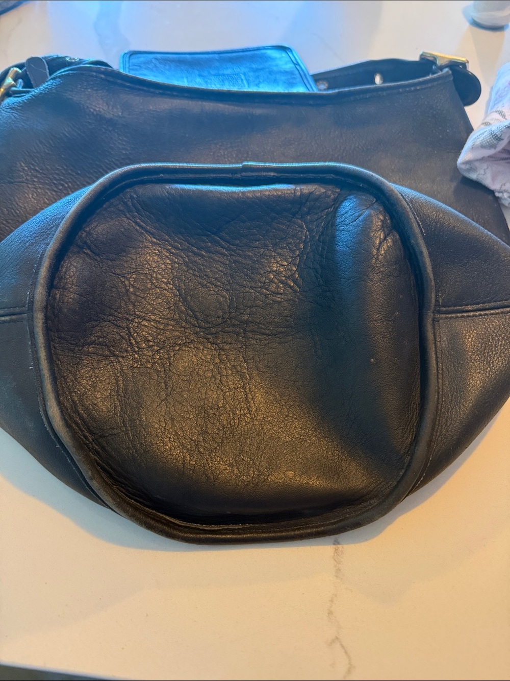 Vintage Coach Black Leather Shoulder Hobo Bag 9085 - Picture 4 of 4